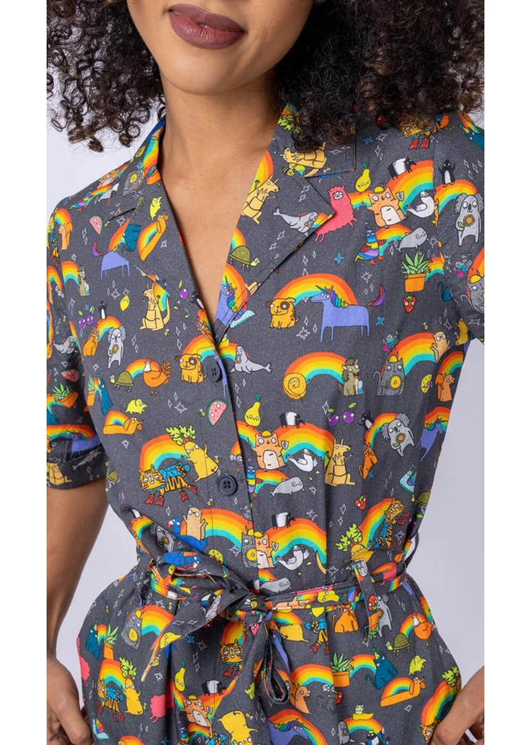 Run And Fly New In Run & Fly Katie Abey Positivity Jumpsuit Multicolour