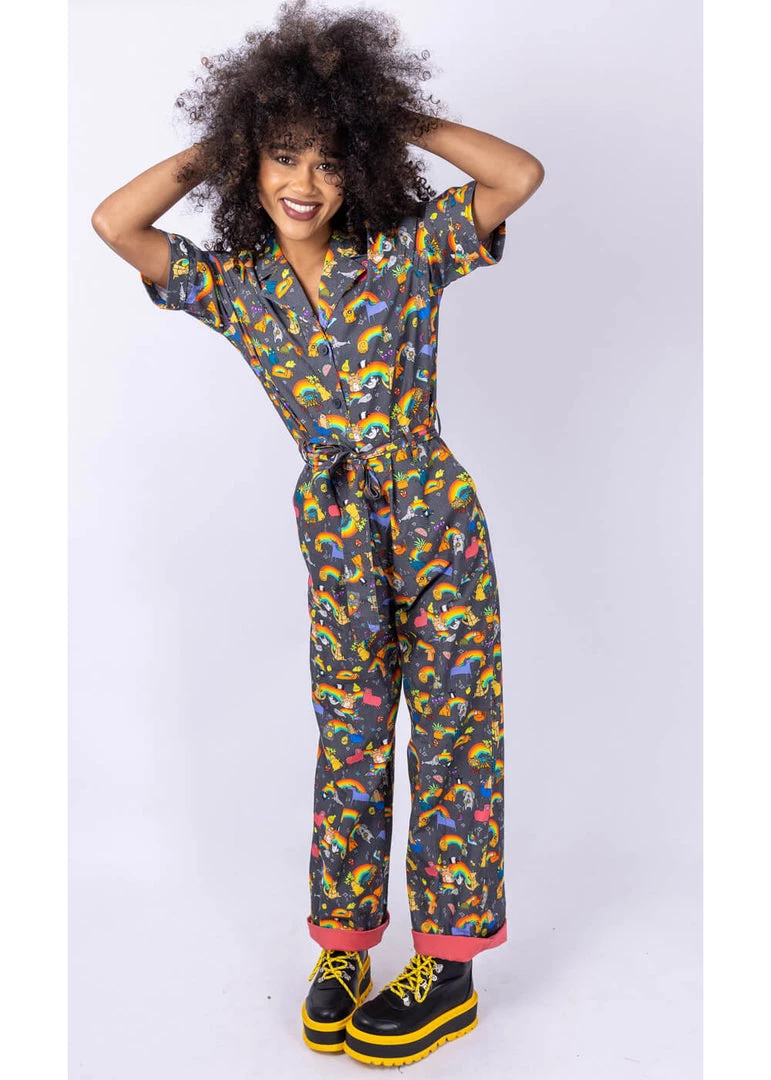 Run And Fly New In Run & Fly Katie Abey Positivity Jumpsuit Multicolour