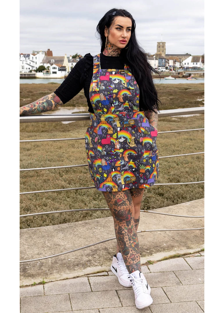 Run And Fly New In Run & Fly Katie Abey Positivity 60's Pinafore Dress Multi