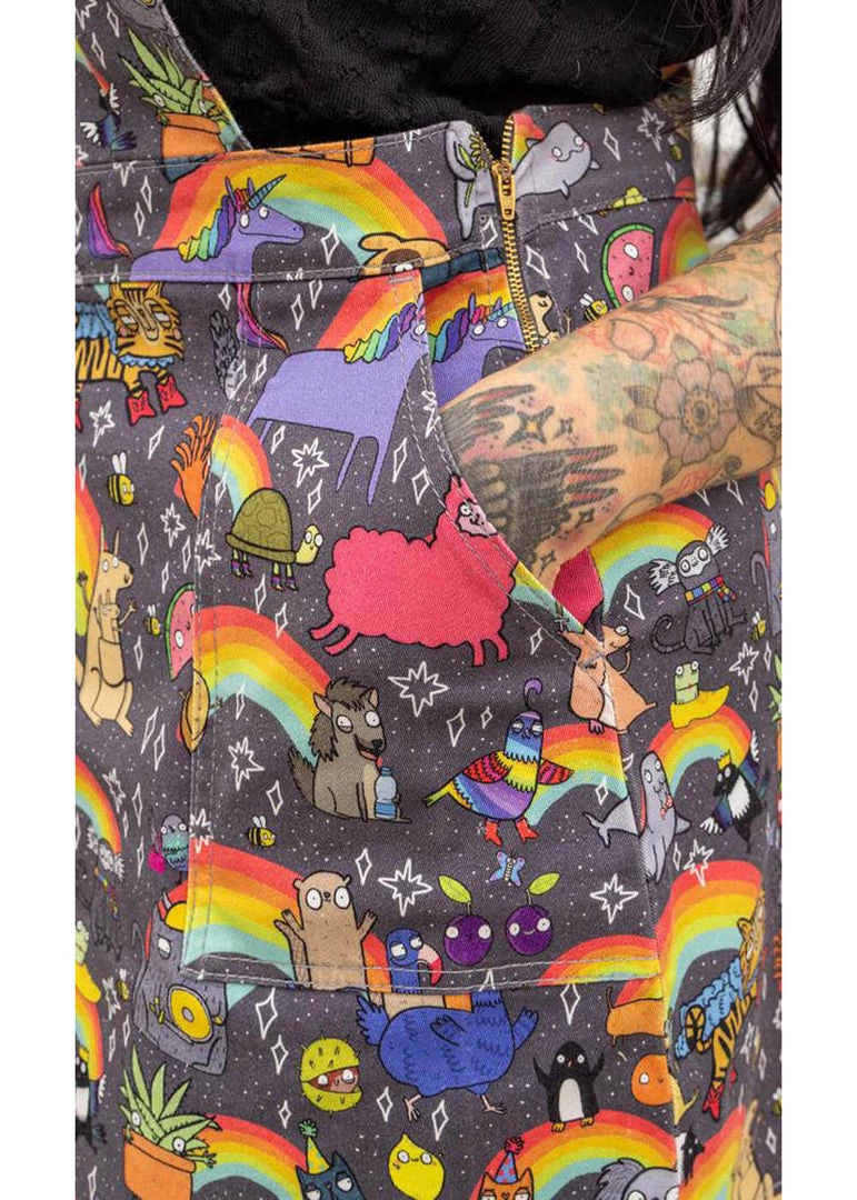 Run And Fly New In Run & Fly Katie Abey Positivity 60's Pinafore Dress Multi