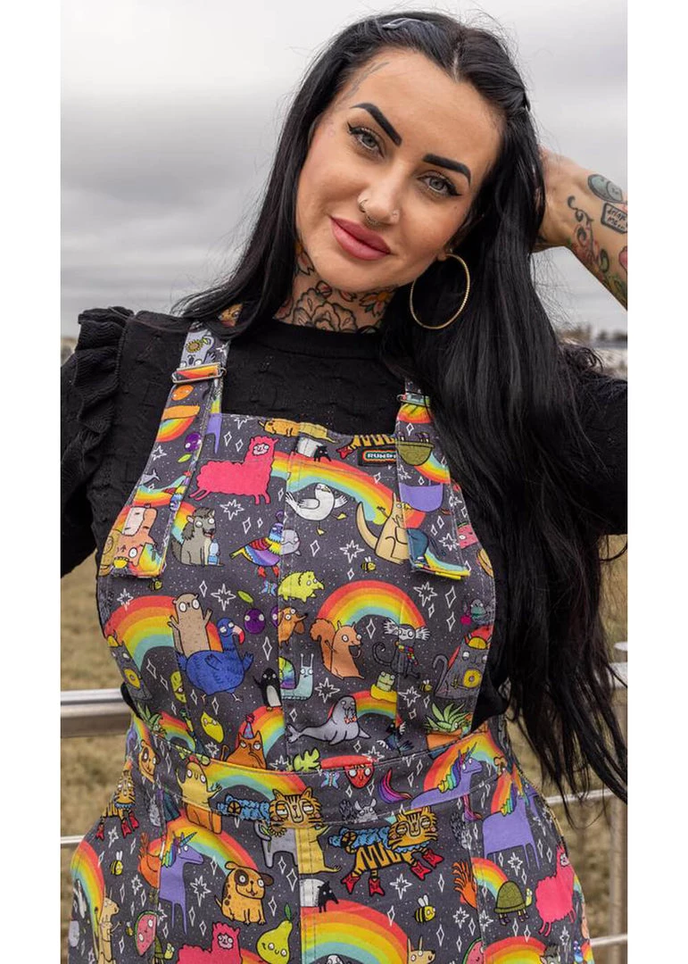 Run And Fly New In Run & Fly Katie Abey Positivity 60's Pinafore Dress Multi