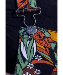 Run And Fly New In Run & Fly 70's Floral Flares Dungarees Brown