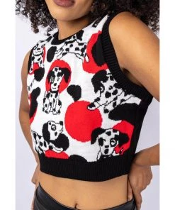 Run And Fly Run & Fly Doggie Cropped Knitted 70's Tank Top Black New In