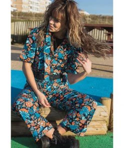 Run And Fly Run & Fly Magic Mushroom Jumpsuit Black New In