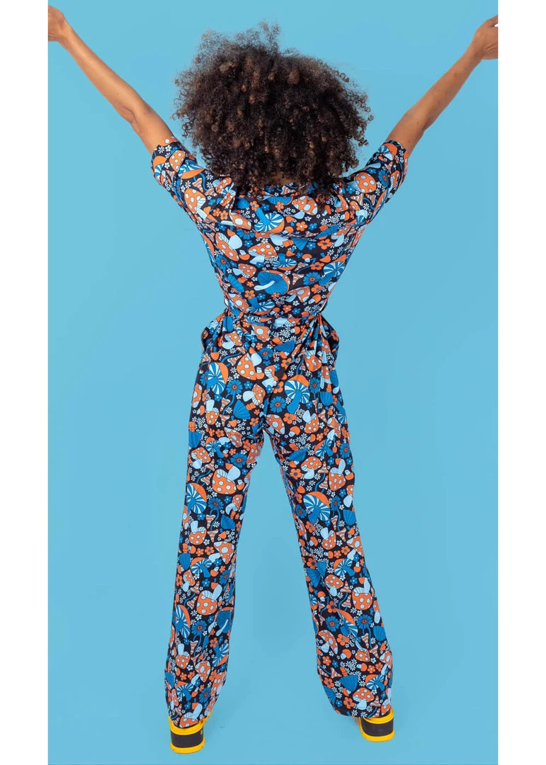 Run And Fly Run & Fly Magic Mushroom Jumpsuit Black New In