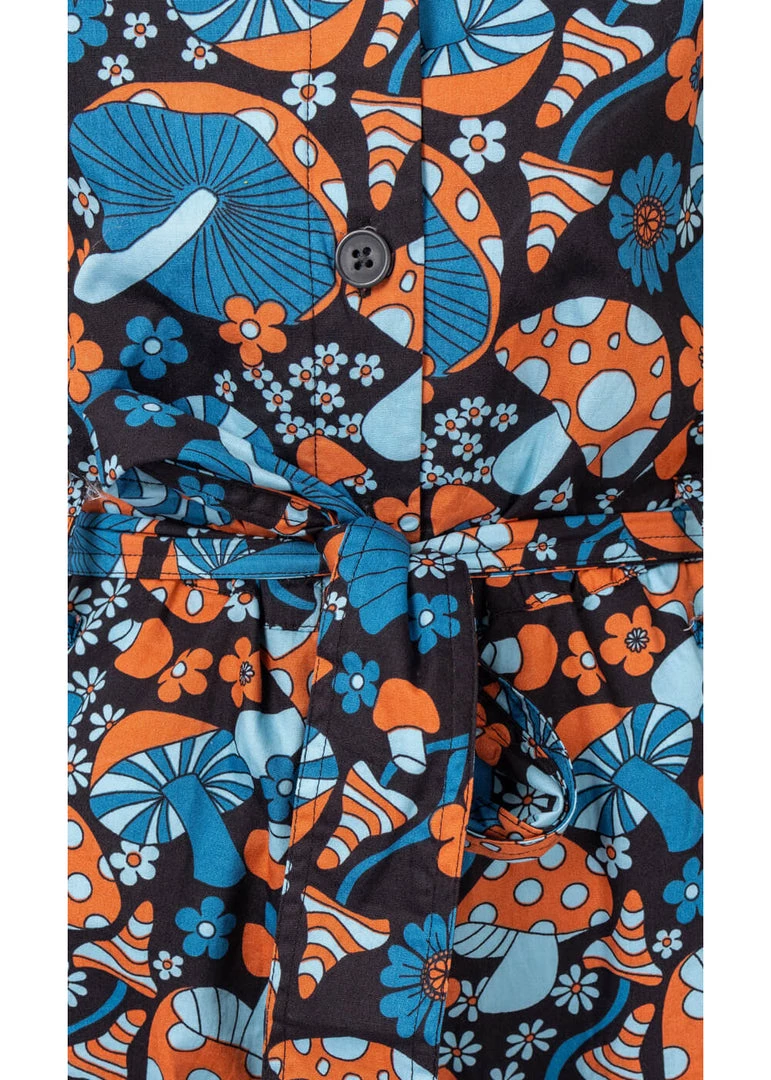 Run And Fly Run & Fly Magic Mushroom Jumpsuit Black New In