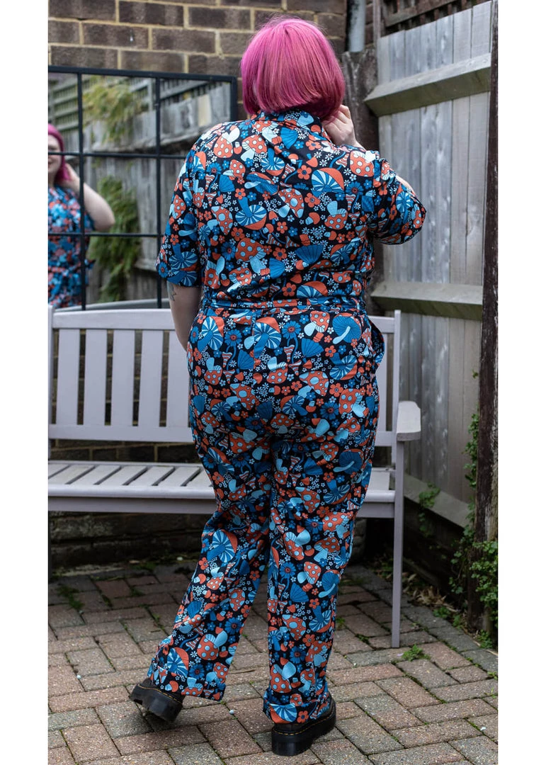 Run And Fly Run & Fly Magic Mushroom Jumpsuit Black New In