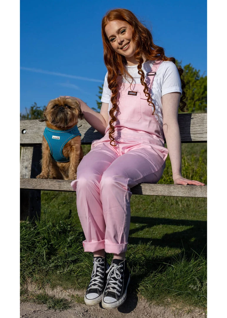 Run And Fly New In Run & Fly Lightweight Twill 70's Dungarees Cherryblossom