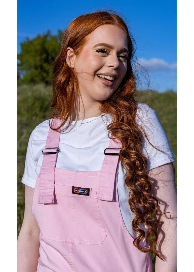 Run And Fly New In Run & Fly Lightweight Twill 70's Dungarees Cherryblossom