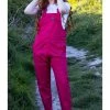 Run And Fly New In Run & Fly Lightweight Twill 70's Dungarees Fuchsia