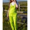 Run And Fly Run & Fly Lightweight Twill 70's Dungarees Lime Green New In