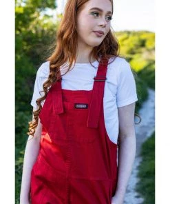 Run And Fly Run & Fly Lightweight Twill 70's Dungarees Red New In