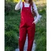 Run And Fly Run & Fly Lightweight Twill 70's Dungarees Red New In