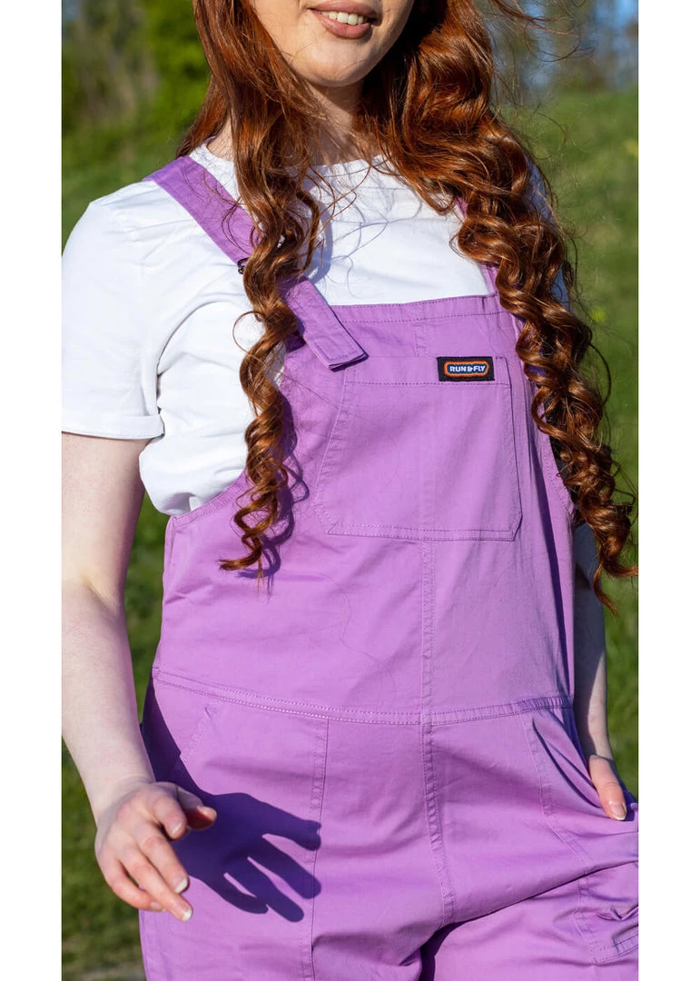 Run And Fly Run & Fly Lightweight Twill 70's Dungarees Violet New In