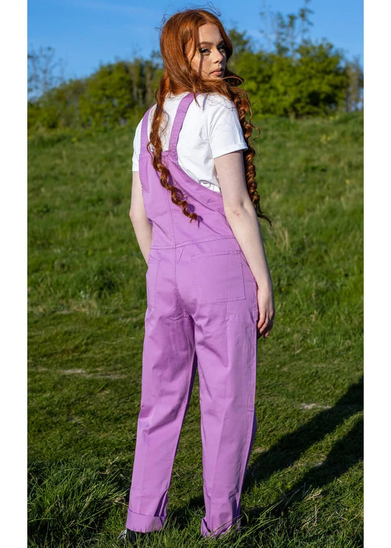 Run And Fly Run & Fly Lightweight Twill 70's Dungarees Violet New In