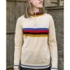 Run And Fly New In Run & Fly Retro Zip 70's Jumper Cream