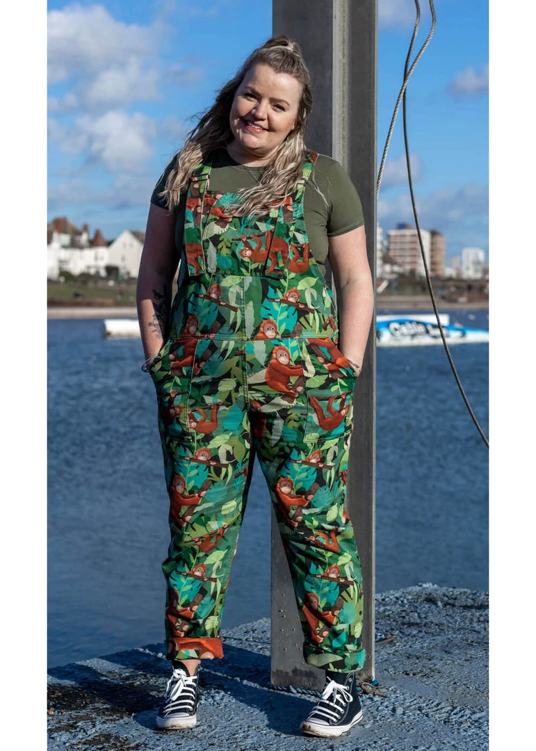 Run And Fly New In Run & Fly Orangutan Dungarees Green