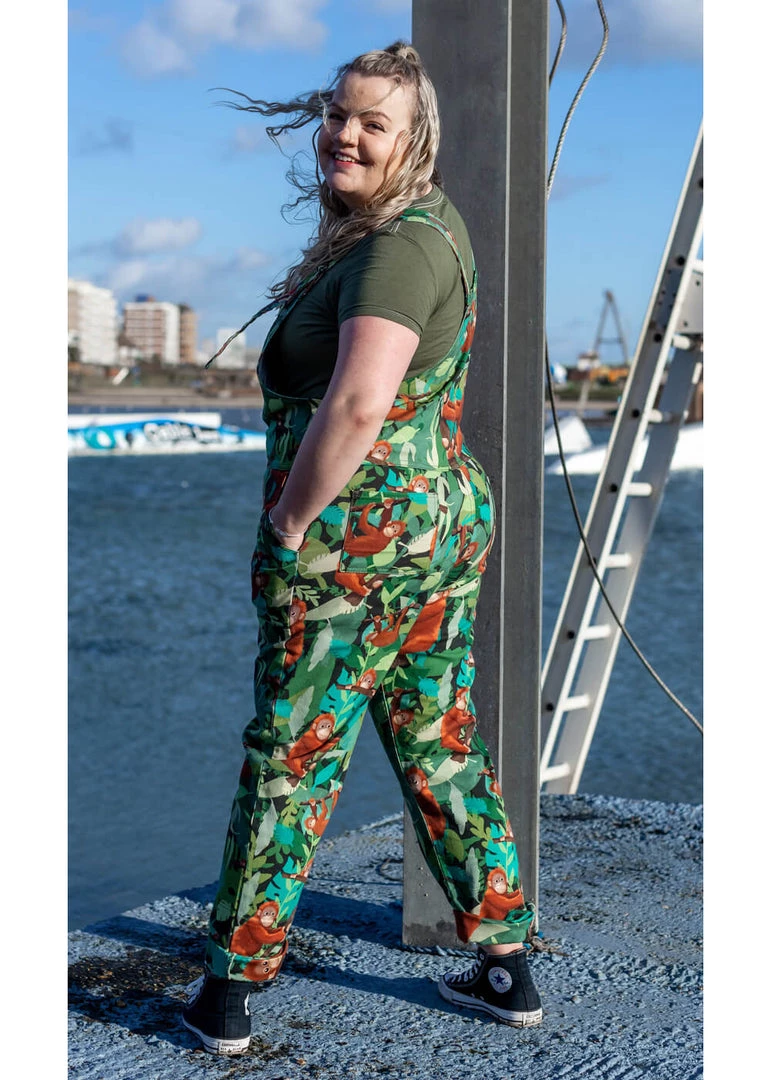 Run And Fly New In Run & Fly Orangutan Dungarees Green