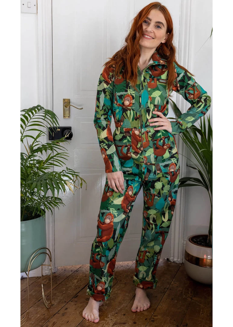Run And Fly Run & Fly Orangutan Boilersuit Jumpsuit Green New In