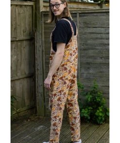 Run And Fly Run & Fly Magic Mushroom 70's Dungarees Grey New In