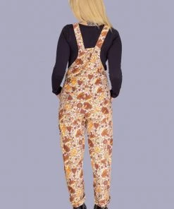 Run And Fly Run & Fly Magic Mushroom 70's Dungarees Grey New In