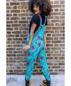 Run And Fly Run & Fly Dragon Twill 70's Dungarees Multi New In