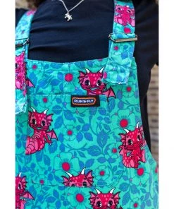Run And Fly Run & Fly Dragon Twill 70's Dungarees Multi New In