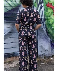 Run And Fly Run & Fly Day At The Fairground Carousel Jumpsuit Black New In