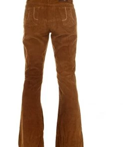 Run And Fly New In Run & Fly Mens Tobacco Corduroy 70's Flared Trousers Brown