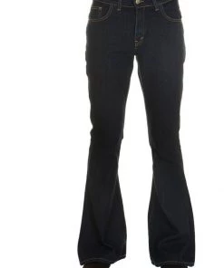 Run And Fly New In Run & Fly Mens Indigo Denim 70's Flared Trousers Blue