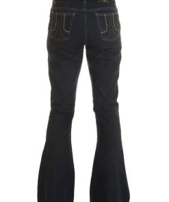 Run And Fly New In Run & Fly Mens Indigo Denim 70's Flared Trousers Blue