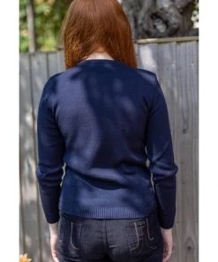 Run And Fly Geo Rainbow Dinoaur 60's Jumper Navyblue