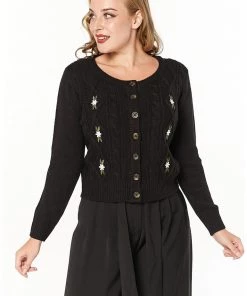 Sheen New In Timeless Lily 40's Cardigan Black