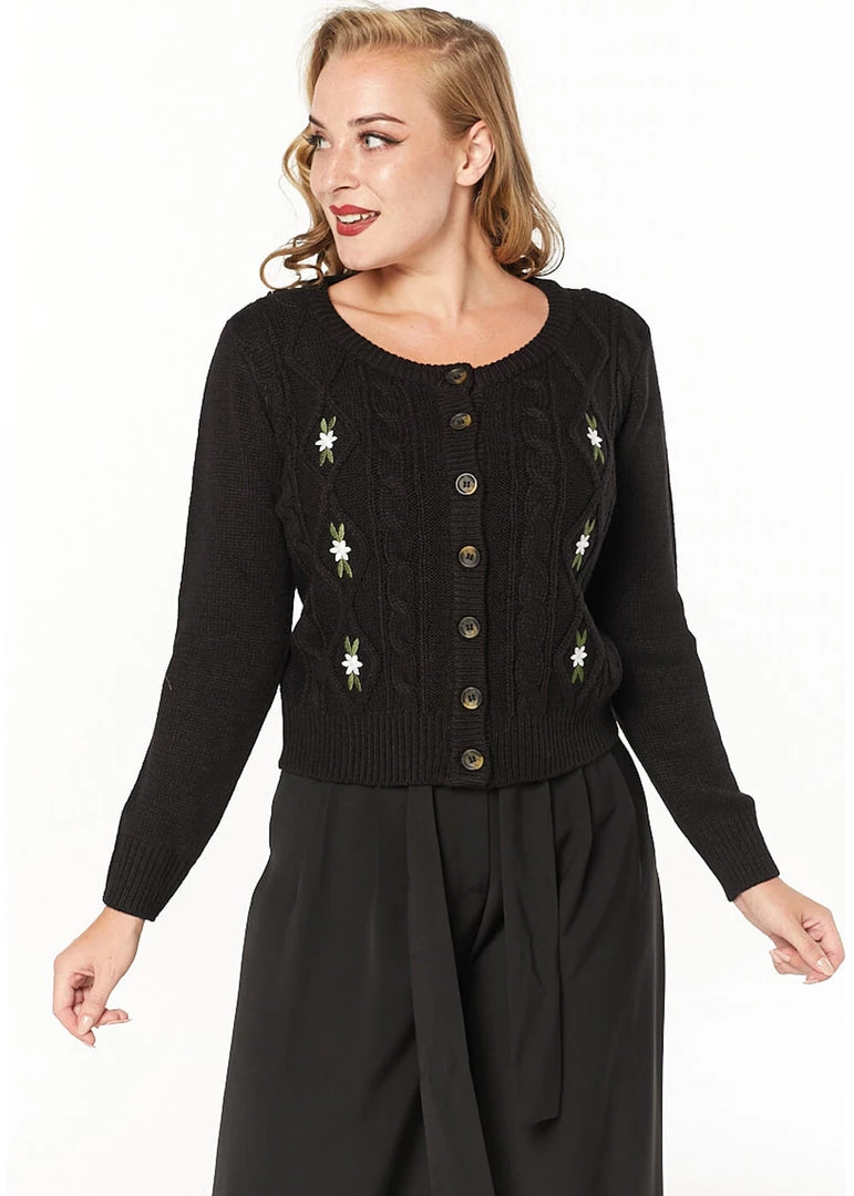 Sheen New In Timeless Lily 40's Cardigan Black