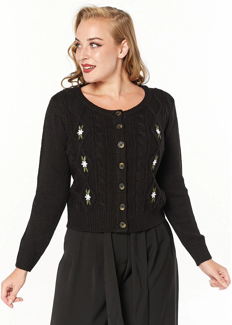Sheen New In Timeless Lily 40's Cardigan Black