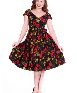 New In Sheen Minal Floral 50's Swing Dress