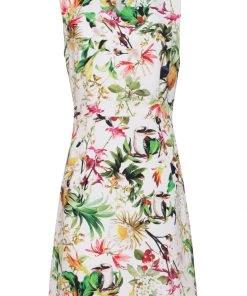 Smashed Lemon Flourishing Nature 60's Pencil Dress Multi