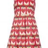 New In Smashed Lemon Soup Cans 60's Dress Red