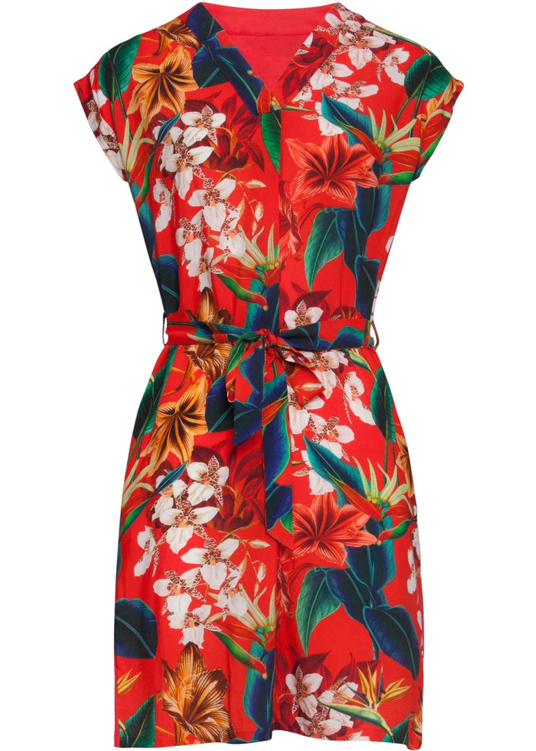 New In Smashed Lemon Tiger Lily 60's Dress Red