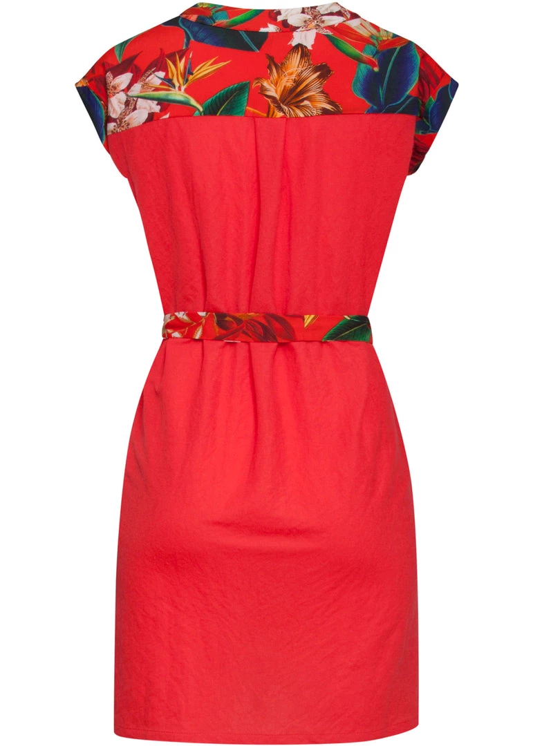 New In Smashed Lemon Tiger Lily 60's Dress Red