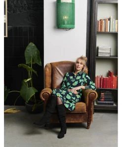 New In Smashed Lemon Tend My Garden 60's Dress Black