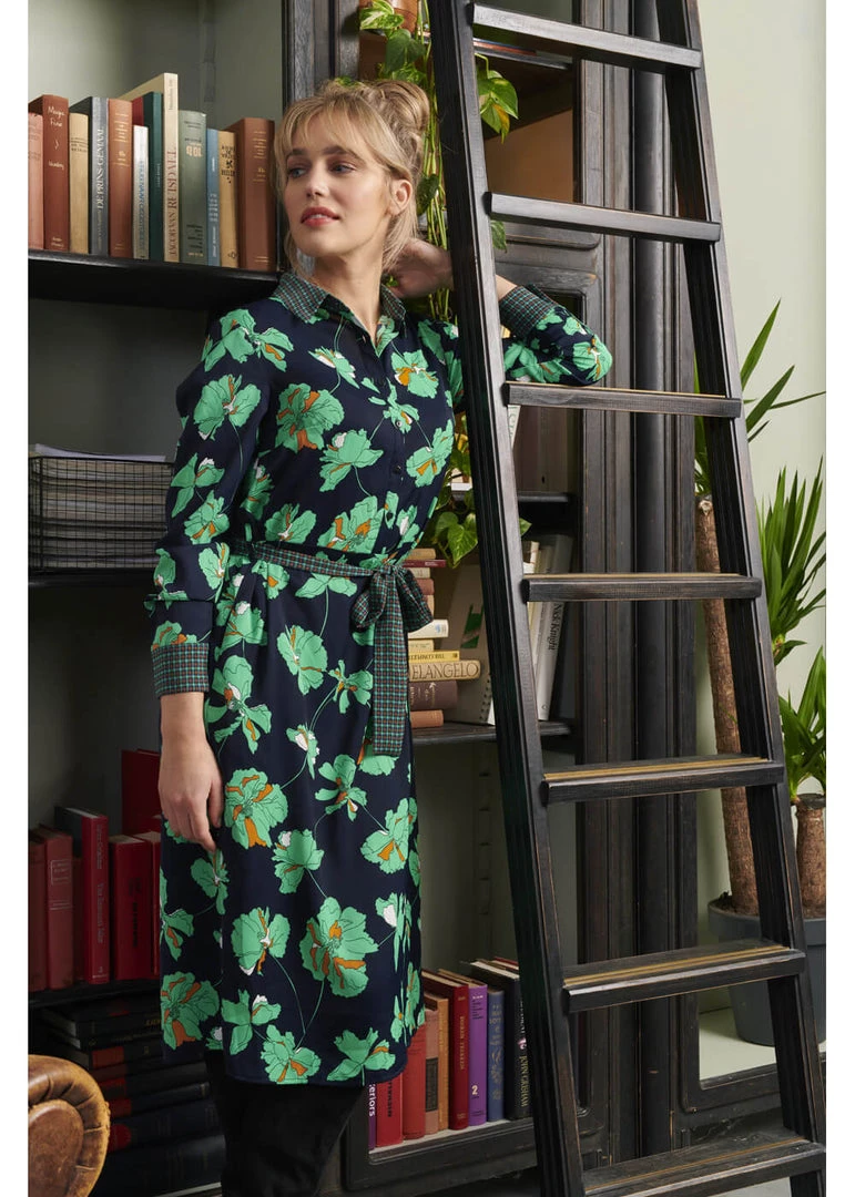 New In Smashed Lemon Tend My Garden 60's Dress Black