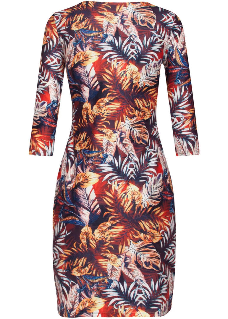 New In Smashed Lemon Desert Rose 60's Pencil Dress Cognac