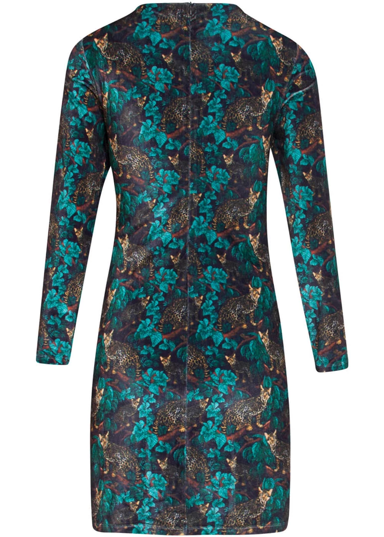 Smashed Lemon Cerval Cat 60's Pencil Dress Black New In