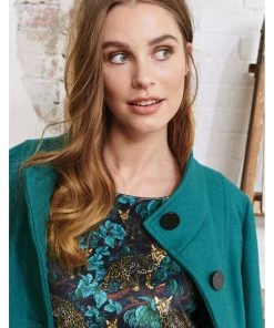 Smashed Lemon Cerval Cat 60's Pencil Dress Black New In