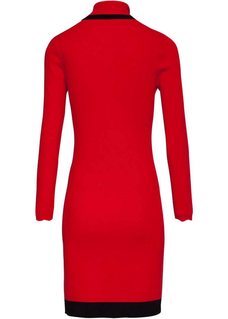 New In Smashed Lemon Olivia Retro Knitted 70's Dress Red