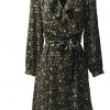 Smashed Lemon Opium Floral 70's Dress Black