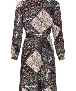 New In Smashed Lemon Paisley Summer 70's Dress Multi