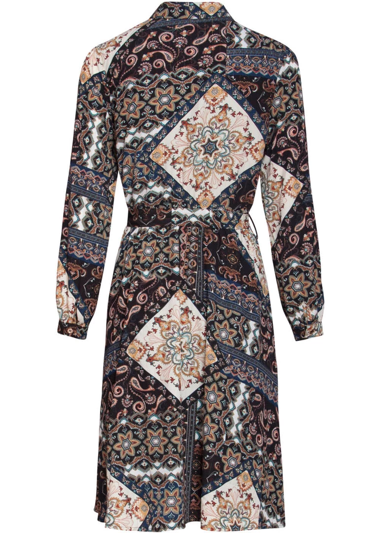 New In Smashed Lemon Paisley Summer 70's Dress Multi