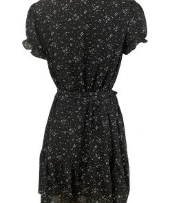 Smashed Lemon Sky Is The Limit 70's A-Line Dress Black